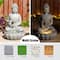 Glitzhome® 20.5" Zen-Style LED Meditating Buddha Outdoor Fountain